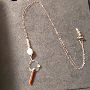 Pearl, Crystal, and Sea Urchin Spine Pendant